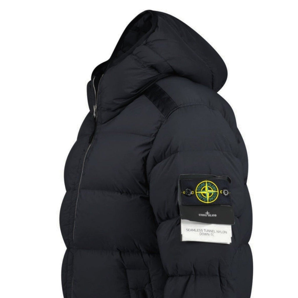 Stone Island Hooded Puffer Seamless Tunnel Nylon Black - chancefashionco