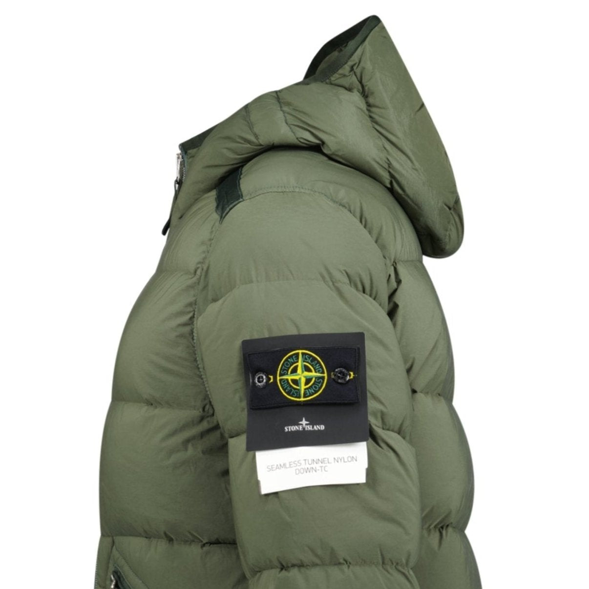 Stone Island Hooded Puffer Seamless Tunnel Nylon Musk Green