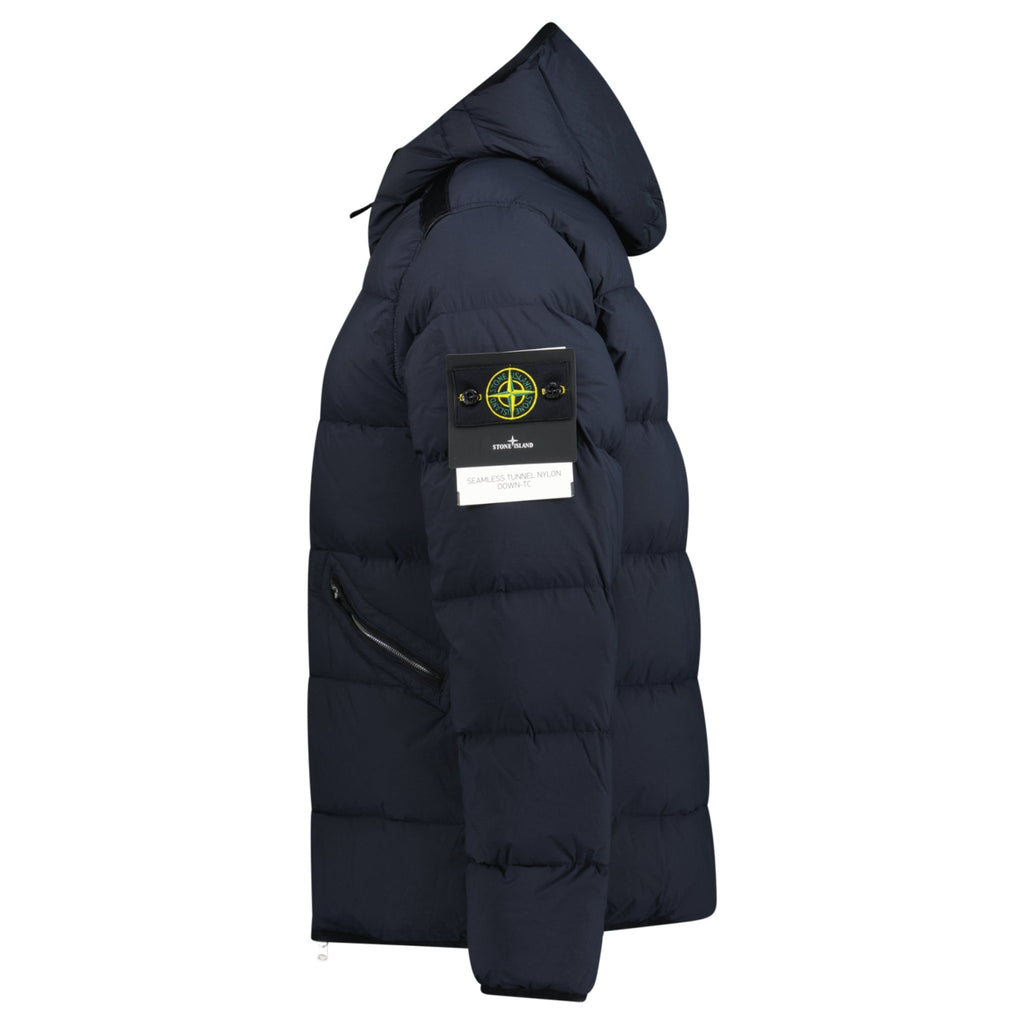 Stone Island Hooded Puffer Seamless Tunnel Nylon Navy - chancefashionco