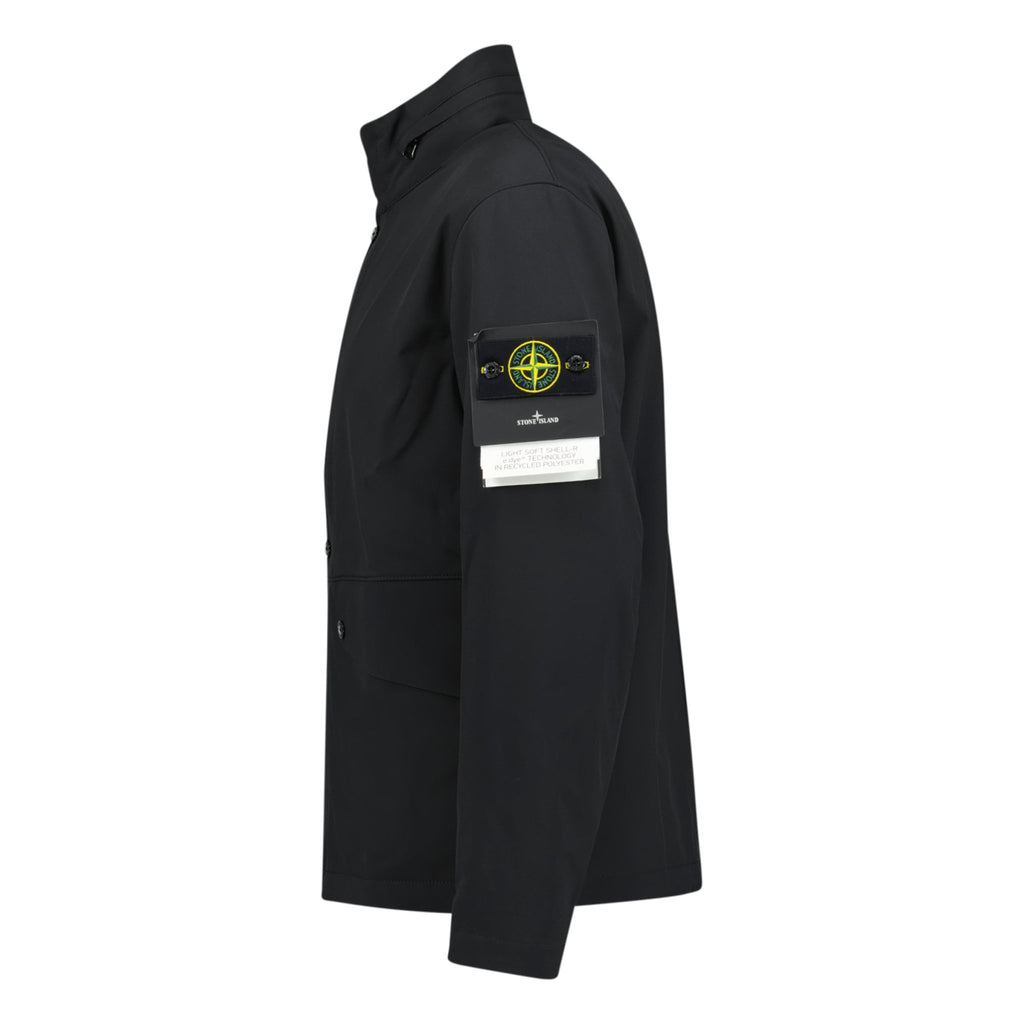 Stone Island Light Soft Shell R Jacket Black - chancefashionco