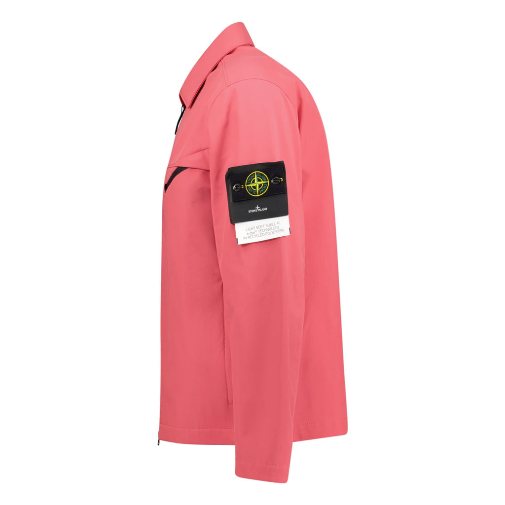 Stone Island Light Soft Shell R Jacket Red - chancefashionco