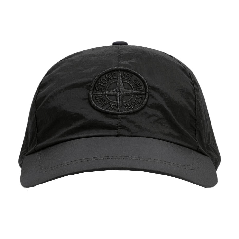 Stone Island Logo Nylon Hat Black - chancefashionco