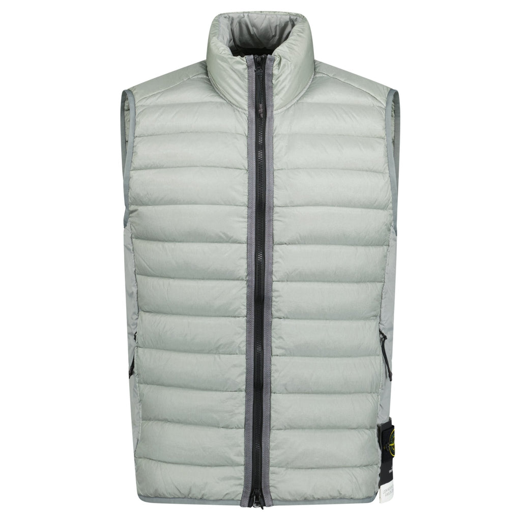 Stone Island Loom Woven Down Gilet Grey - chancefashionco