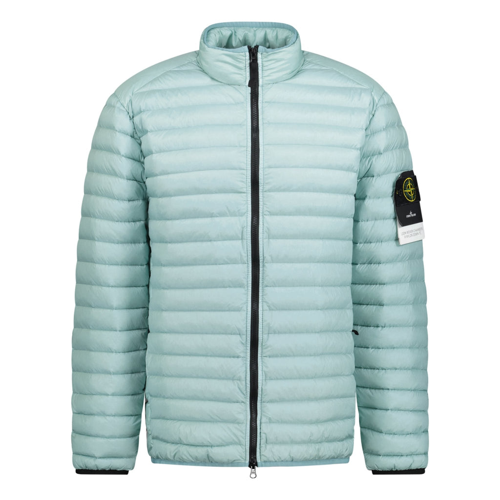 Stone Island Loom Woven Down Jacket Blue - chancefashionco