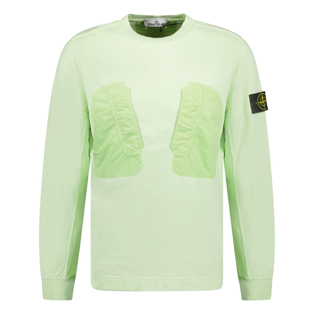 Stone Island Nylon Pocket Sweatshirt Green - chancefashionco