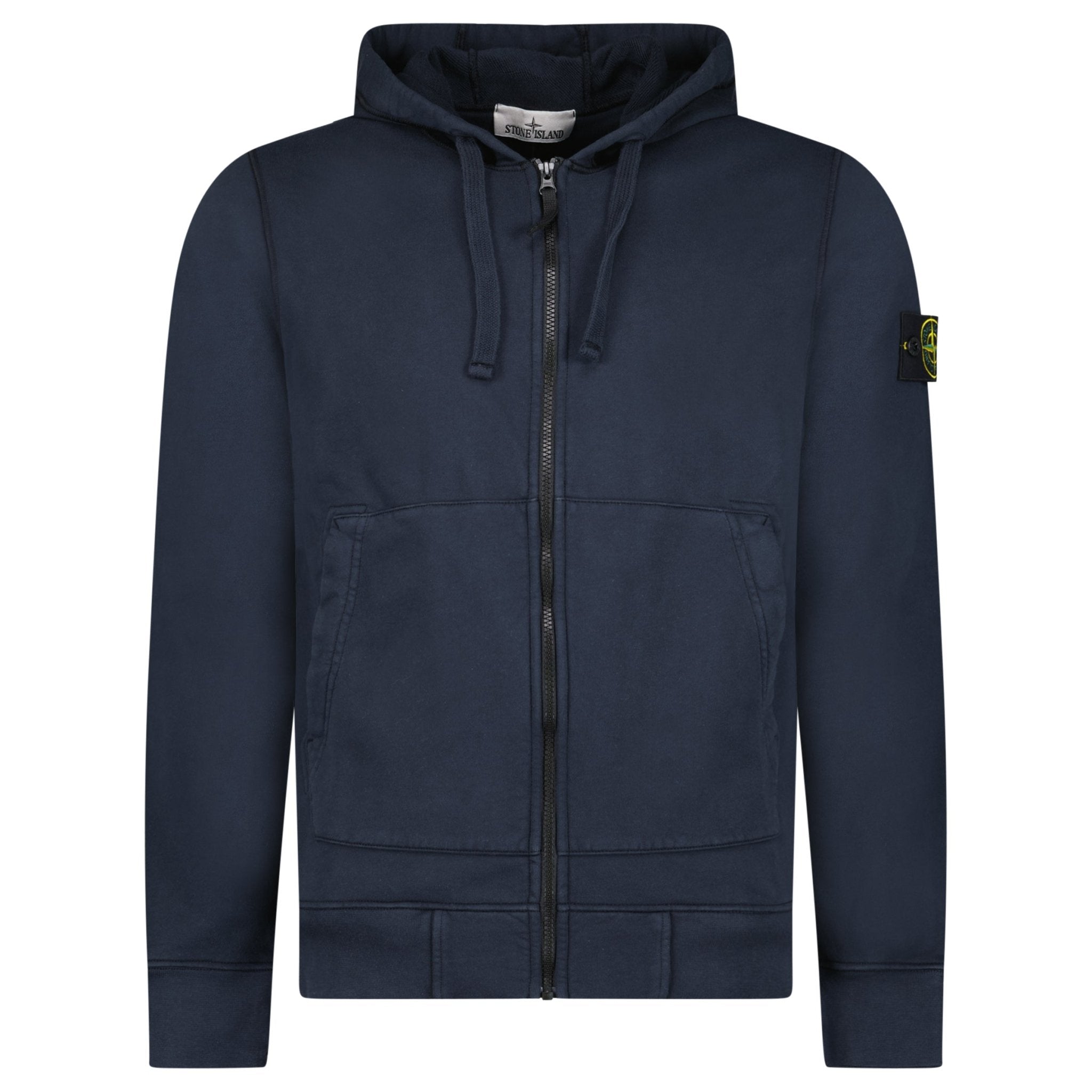 Color variation of Stone Island Organic Cotton Fleece Zip Hoodie Navy
