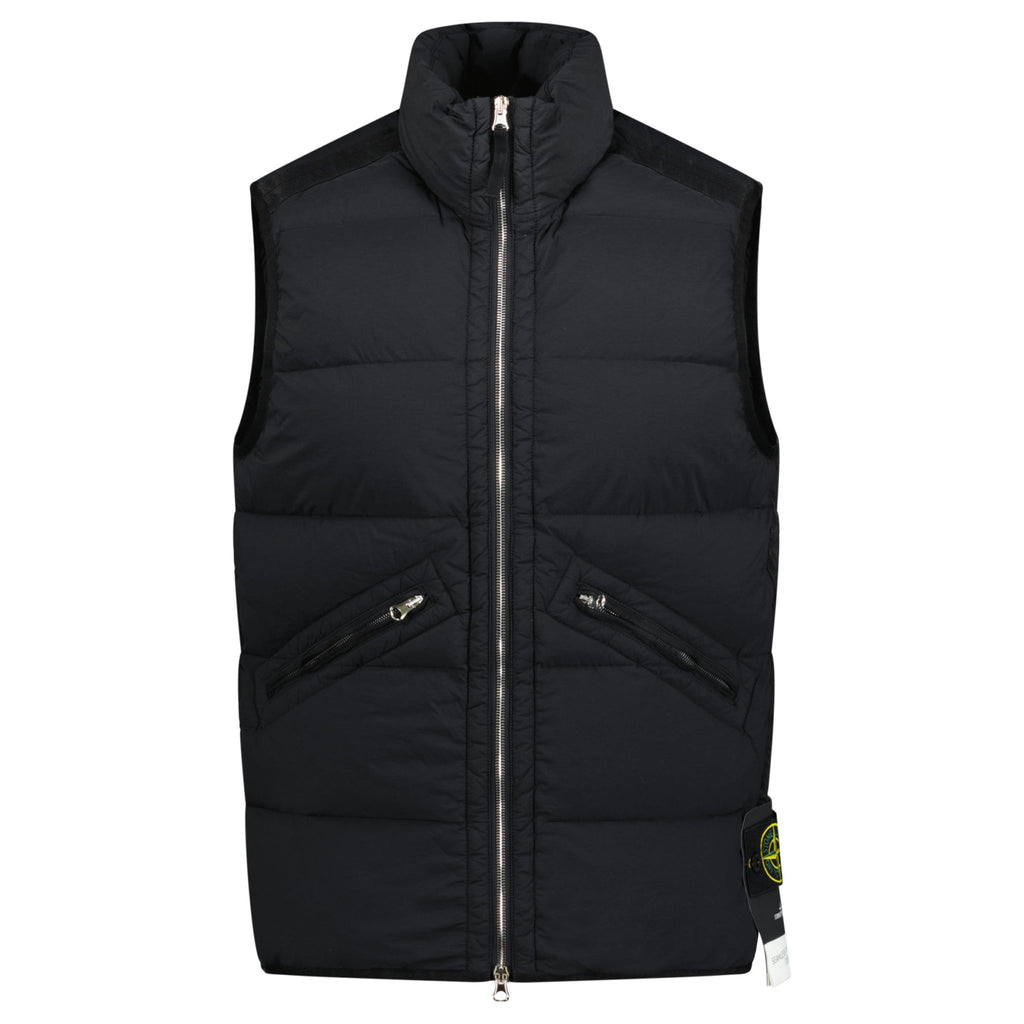 Stone Island Seamless Tunnel Down Gilet Black - chancefashionco