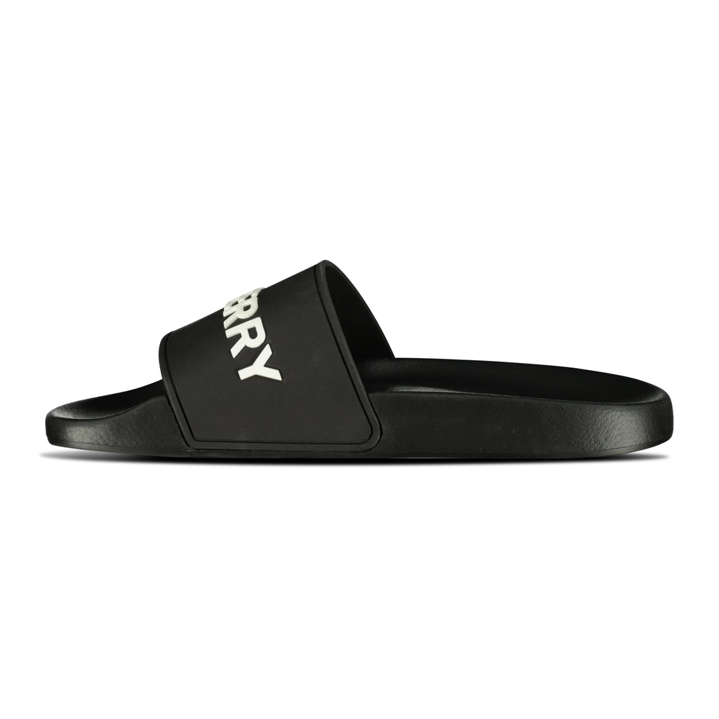 Burberry Logo Tech Furley Sliders Black - chancefashionco