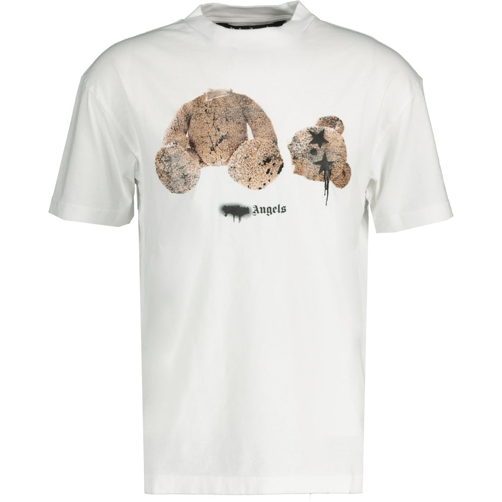 Bear Print T-Shirt White - chancefashionco