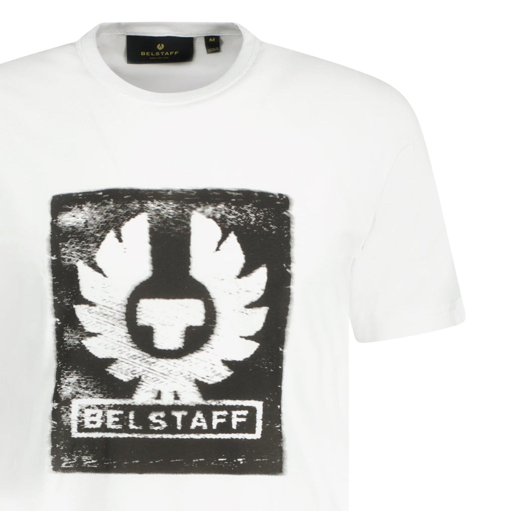 Belstaff Print Logo T-Shirt White - chancefashionco