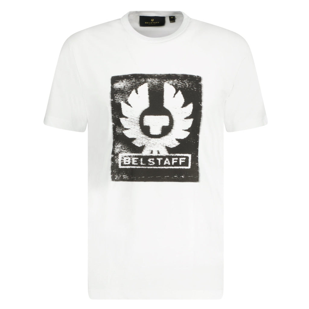 Belstaff Print Logo T-Shirt White - chancefashionco