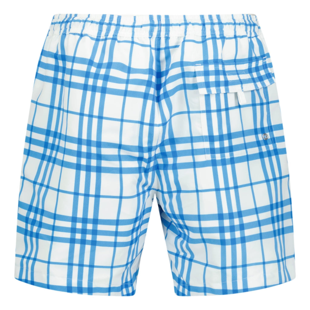 Burberry Check Swim Shorts White/Blue - chancefashionco