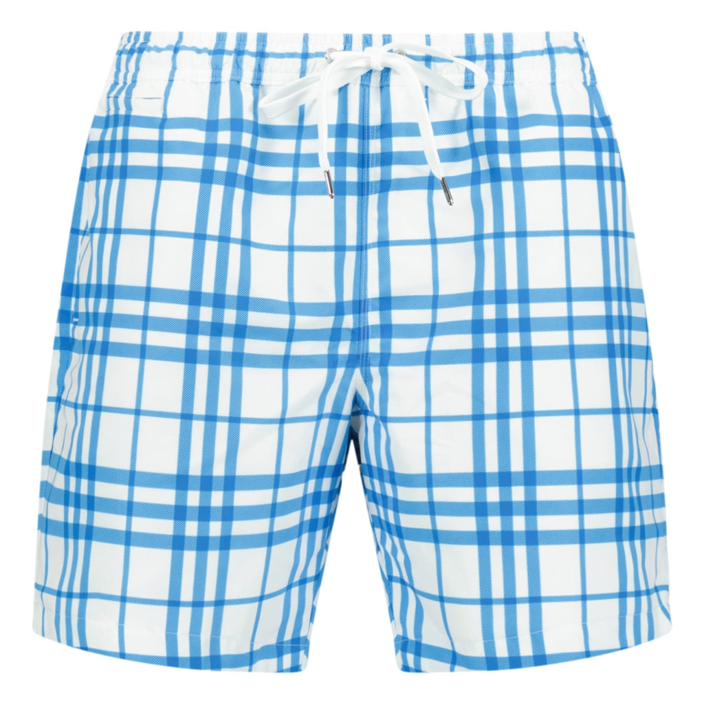 Burberry Check Swim Shorts White/Blue - chancefashionco