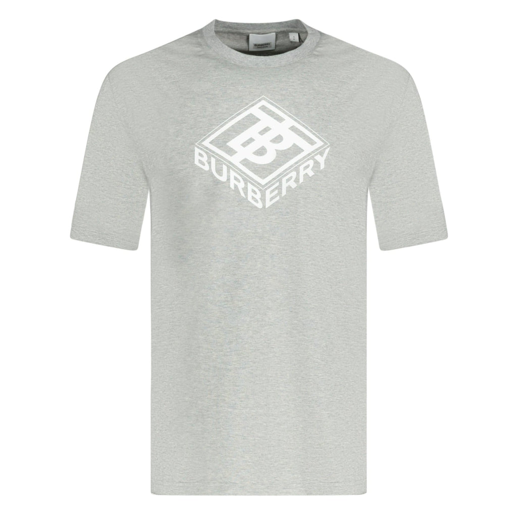 Burberry Graphic Logo Print T-Shirt Grey - chancefashionco
