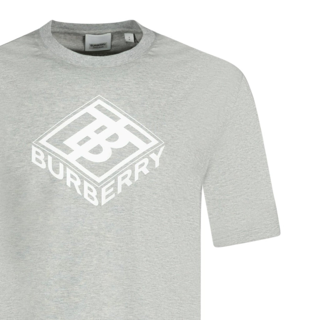 Burberry Graphic Logo Print T-Shirt Grey - chancefashionco