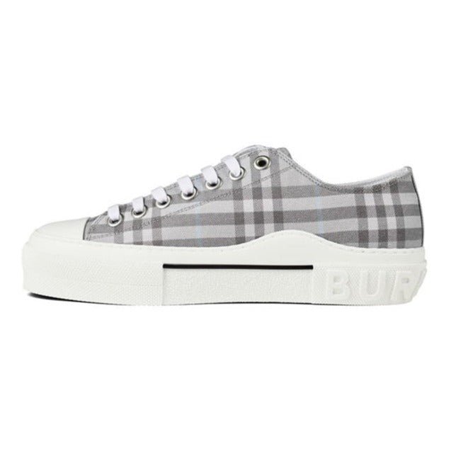 Burberry 'Jack Low' Check Trainers Grey - chancefashionco