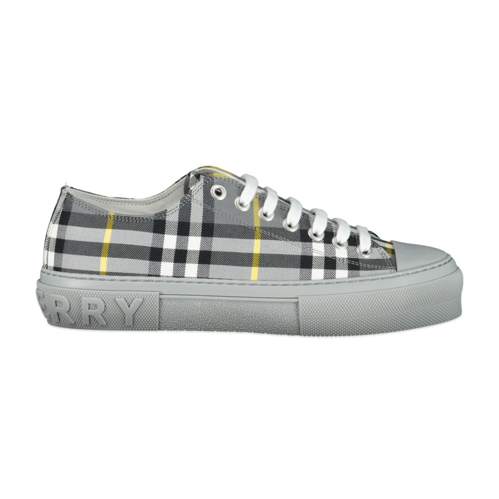 Burberry 'Jack Low' Check Trainers Grey - chancefashionco