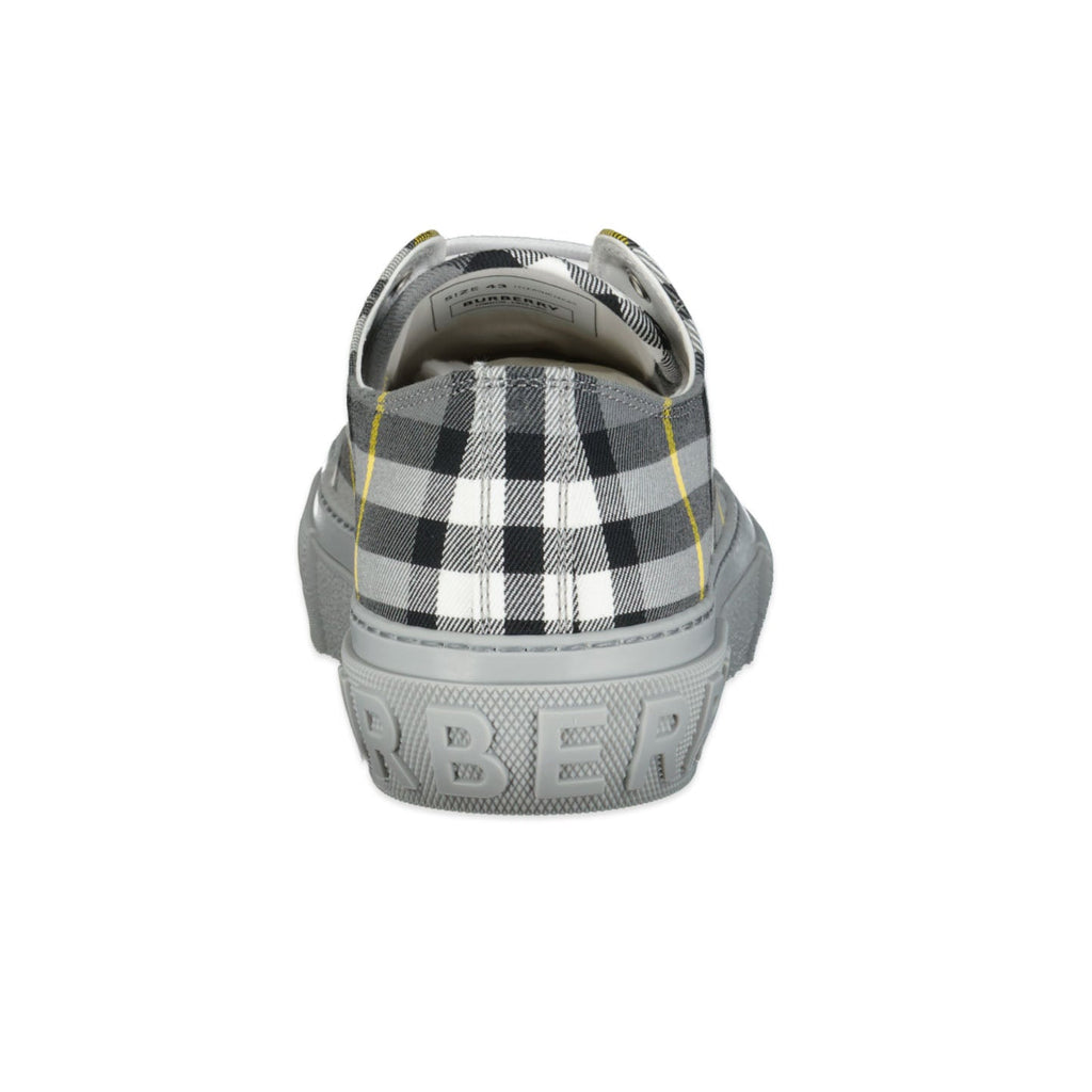 Burberry 'Jack Low' Check Trainers Grey - chancefashionco