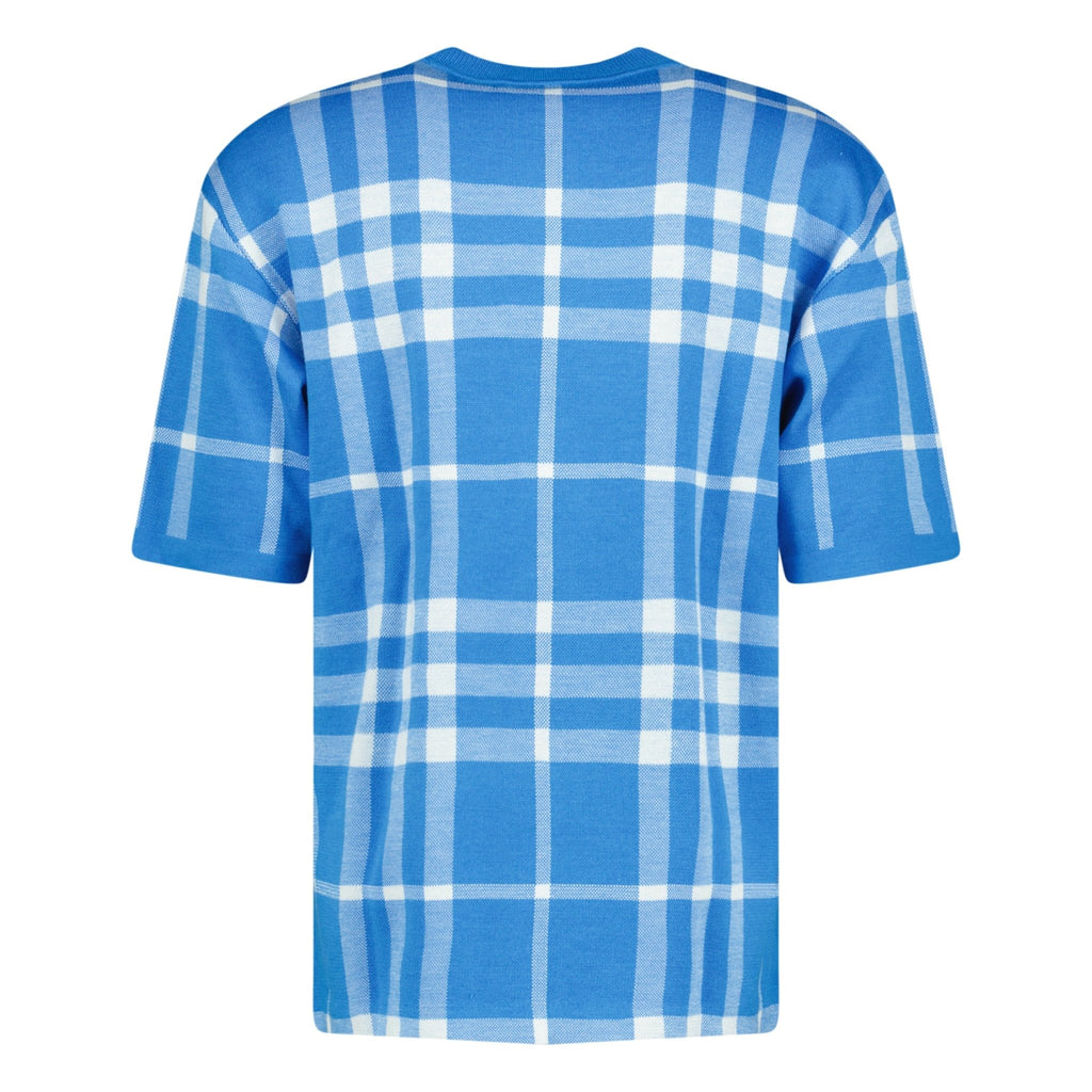 Burberry Jacquard Check T-Shirt Blue - chancefashionco