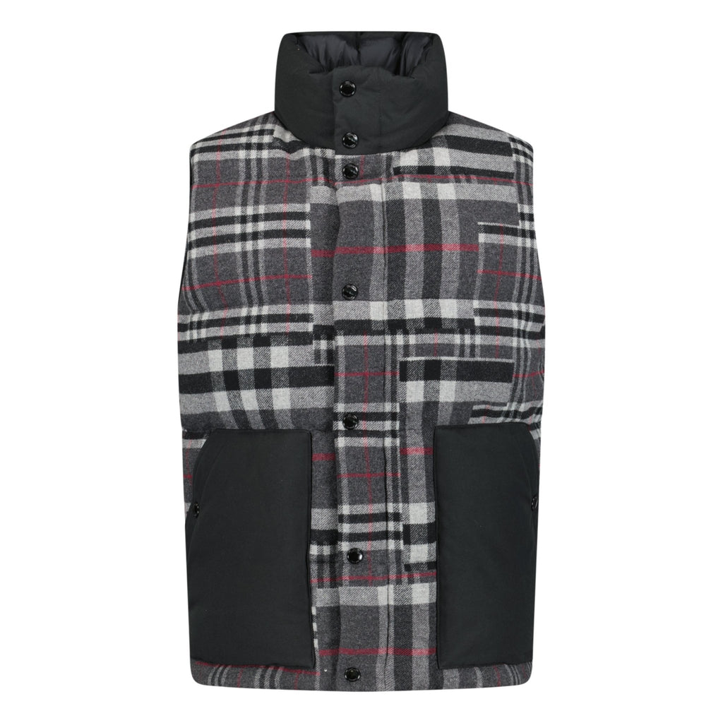 Burberry 'Kenwick' Check Gilet Dark Grey - chancefashionco