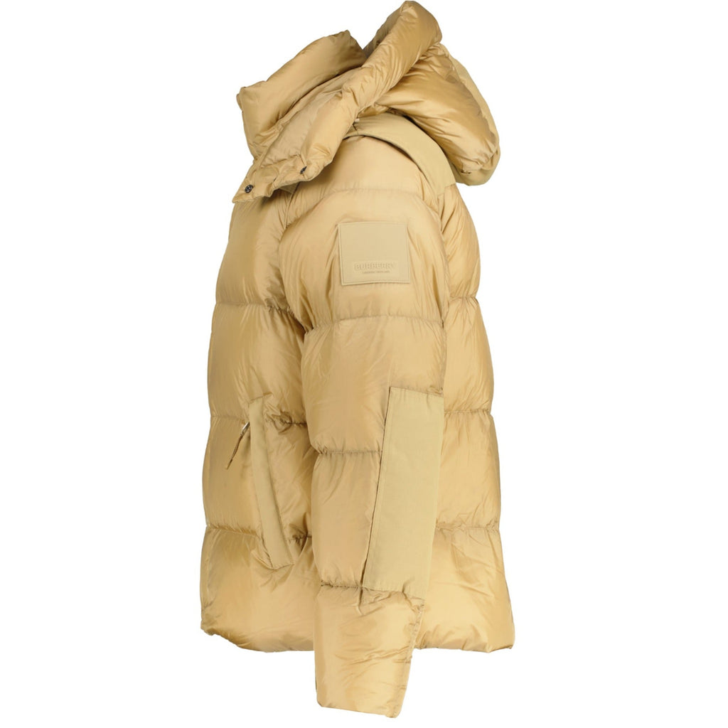 Burberry 'Leeds' Hooded Check Down Jacket Honey - chancefashionco