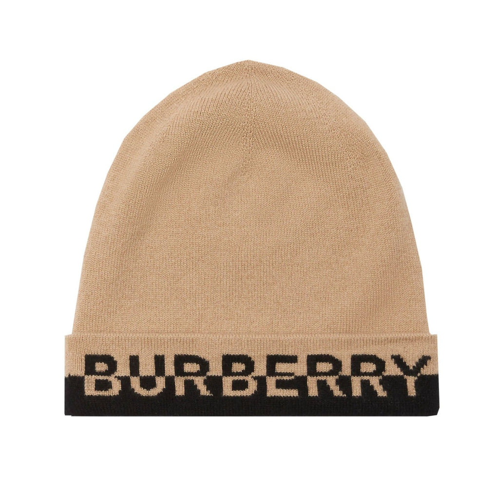 Burberry Logo Cashmere Blend Beanie - chancefashionco