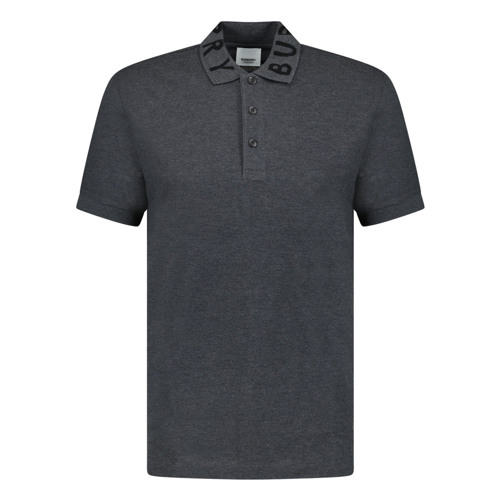 Burberry Logo Collar Polo Dark Grey - chancefashionco