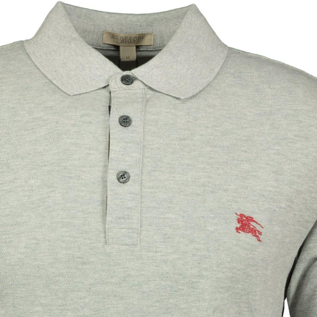 Grey burberry polo shirt Clearance