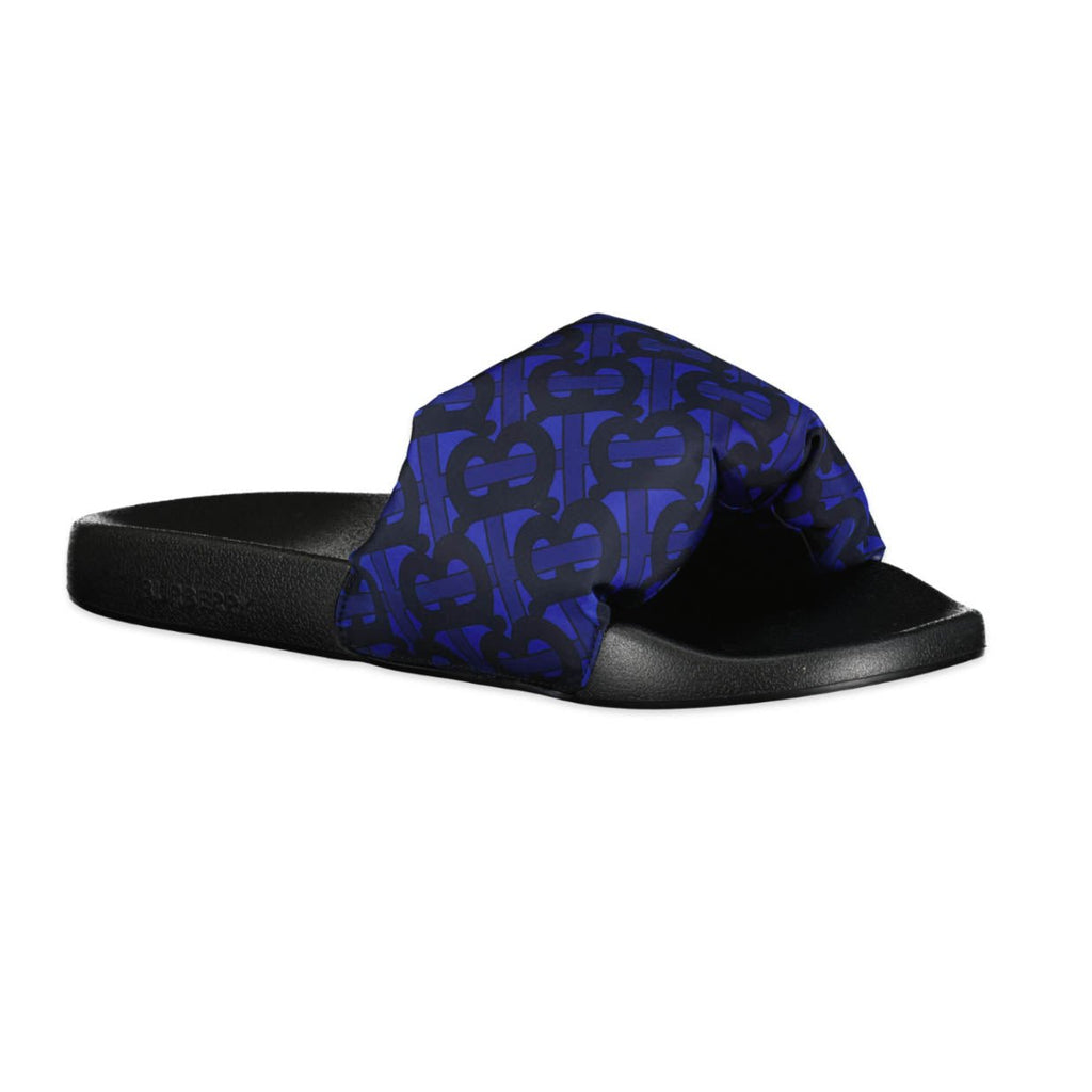 Burberry TB Logo Puff Sliders Blue - chancefashionco