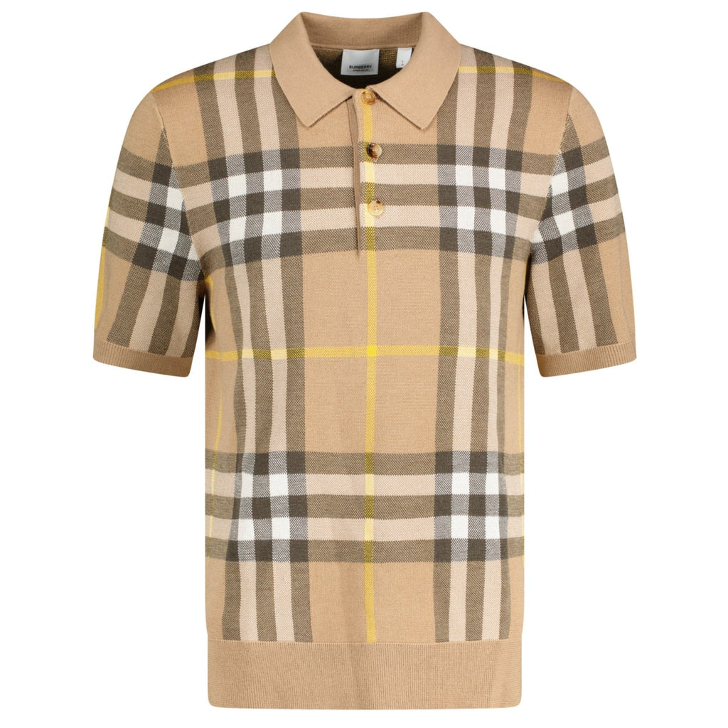 Burberry Wells Check Polo Beige - chancefashionco