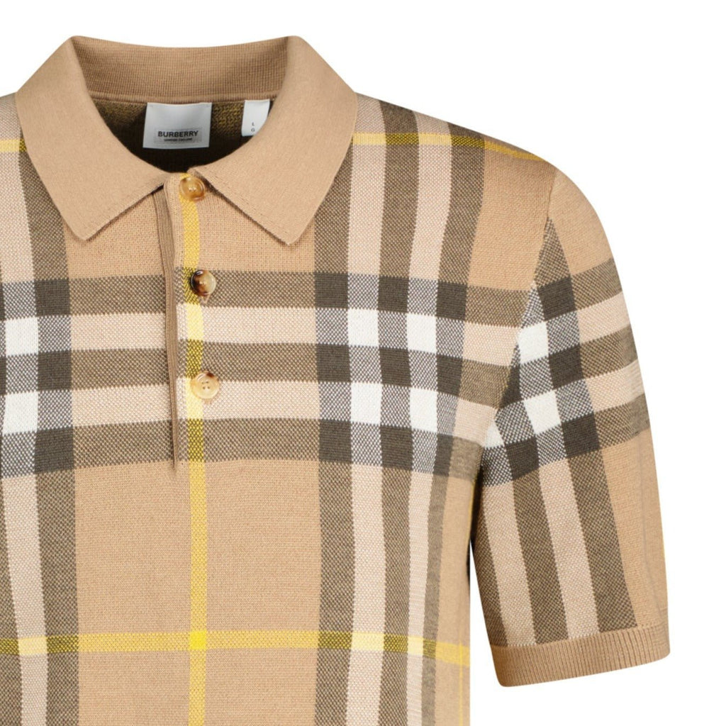 Burberry Wells Check Polo Beige - chancefashionco