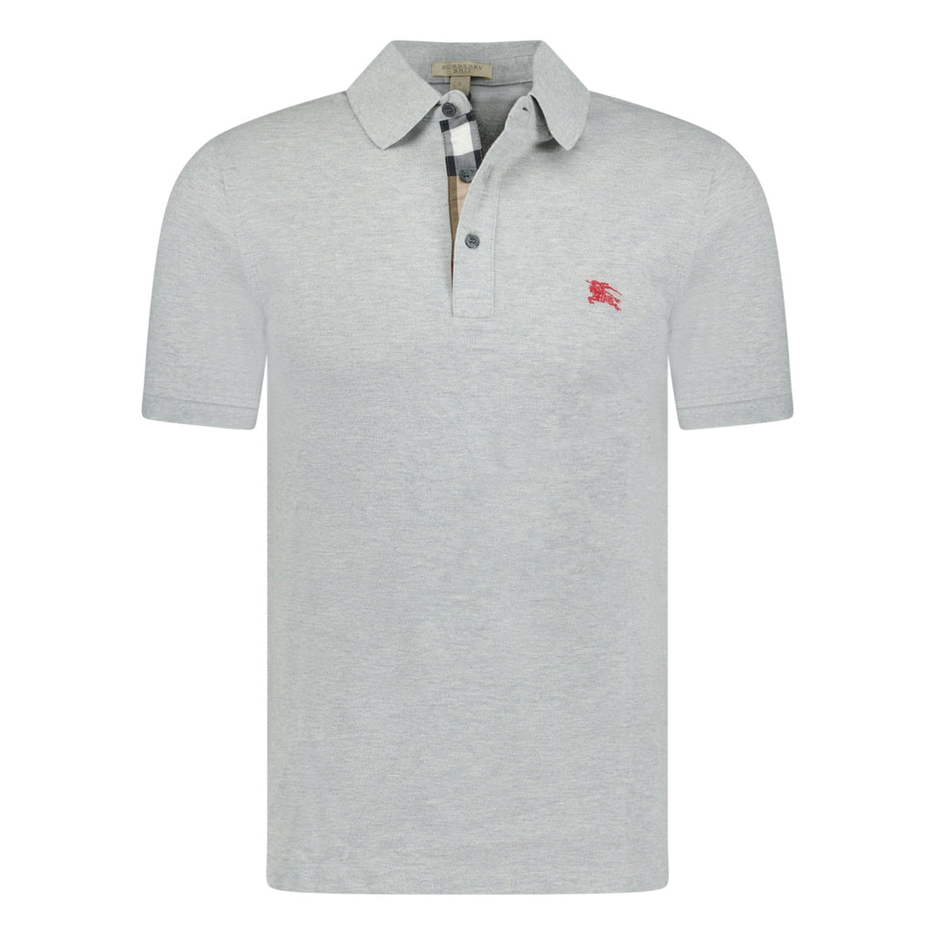 Burberry Wheeler Short Sleeve Polo Grey - chancefashionco