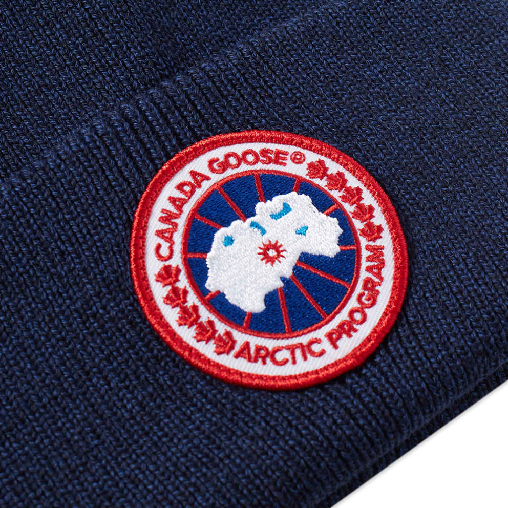 Canada Goose Artic Disc Thermal Toque Beanie Navy - chancefashionco