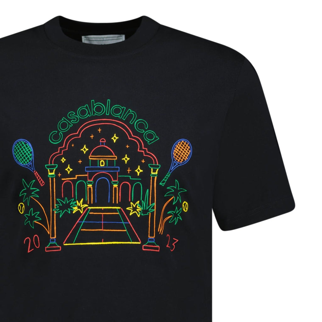 Casablanca Crayon Temple T-Shirt Black - chancefashionco