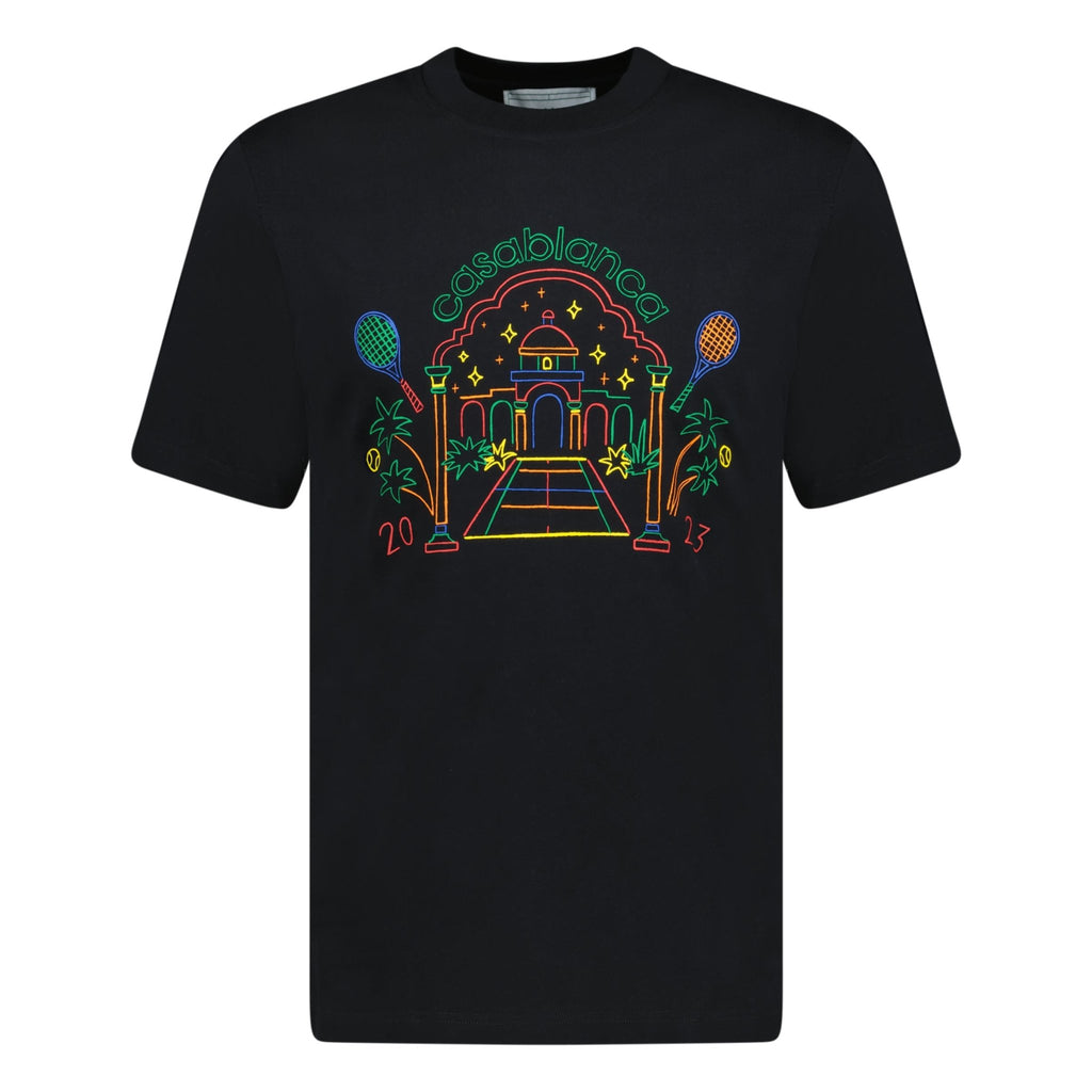Casablanca Crayon Temple T-Shirt Black - chancefashionco