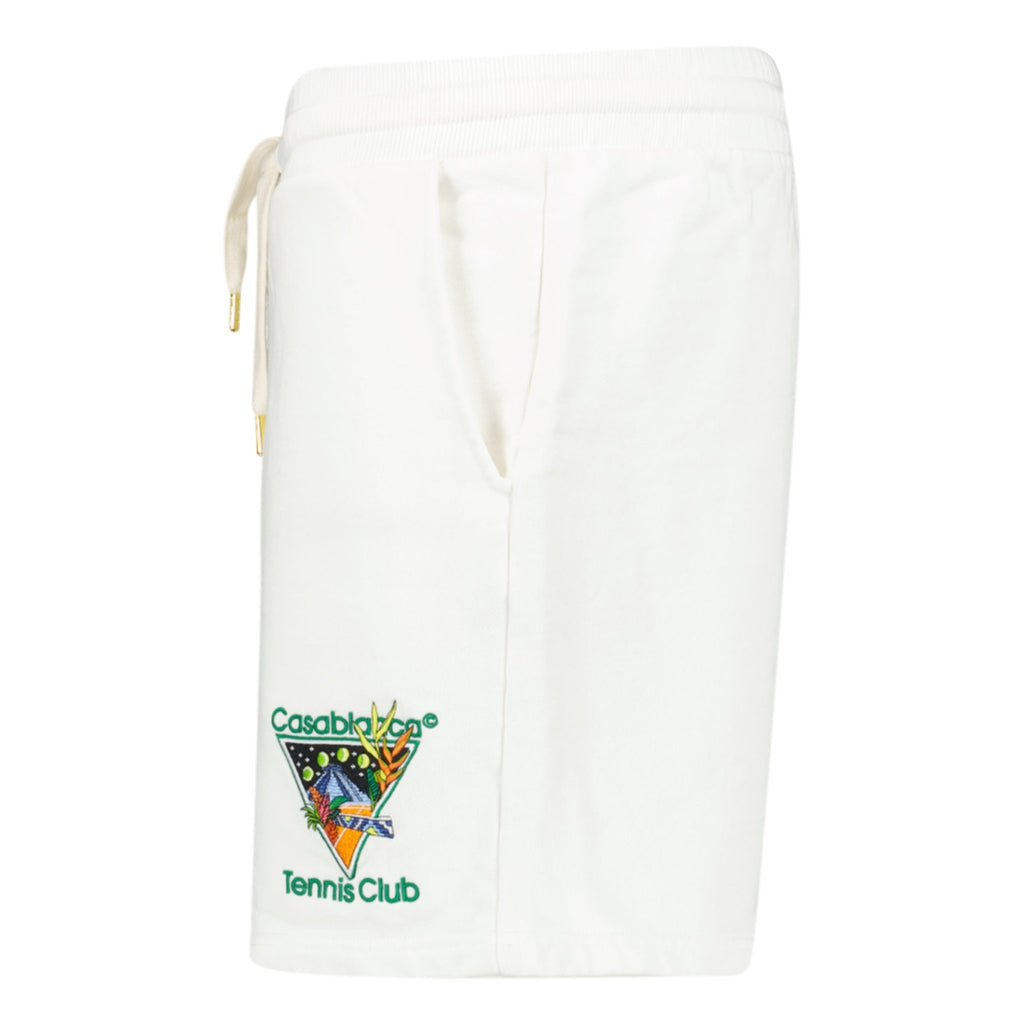 Casablanca 'Tennis Club' Print Shorts White - chancefashionco