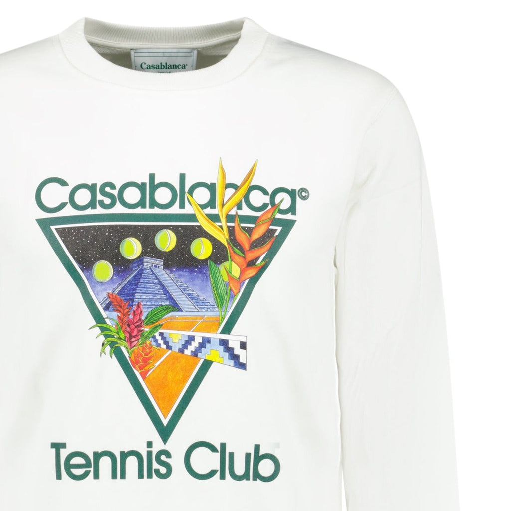 Casablanca 'Tennis Club' Sweatshirt Cream - chancefashionco