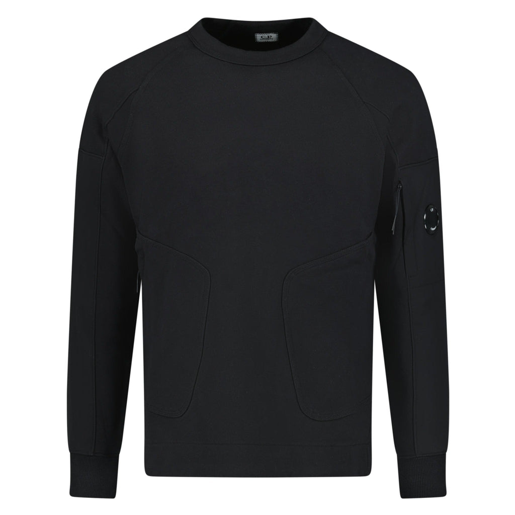 CP Company 2 Pocket Arm Lens Sweatshirt Black - chancefashionco