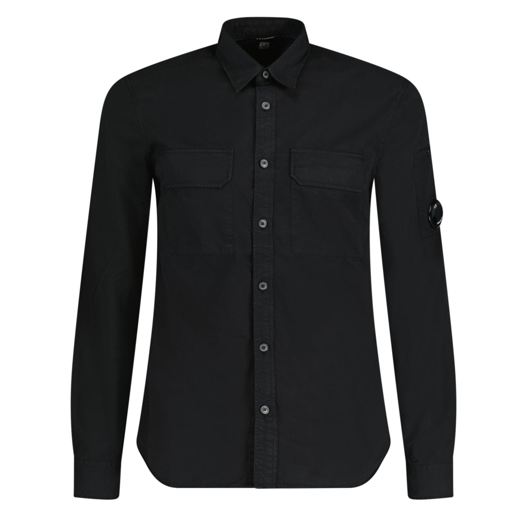 CP Company Arm Lens Black Overshirt chancefashionco