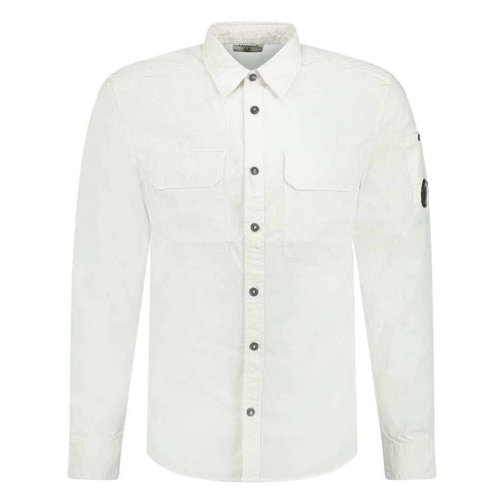 CP Company Arm Lens Ivory Overshirt - chancefashionco