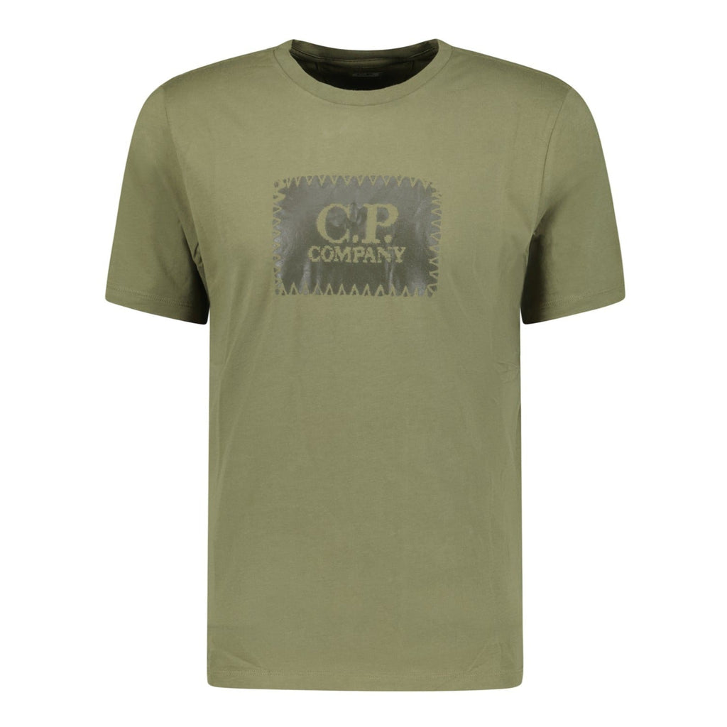 CP Company Stitch Print T-Shirt Khaki - chancefashionco