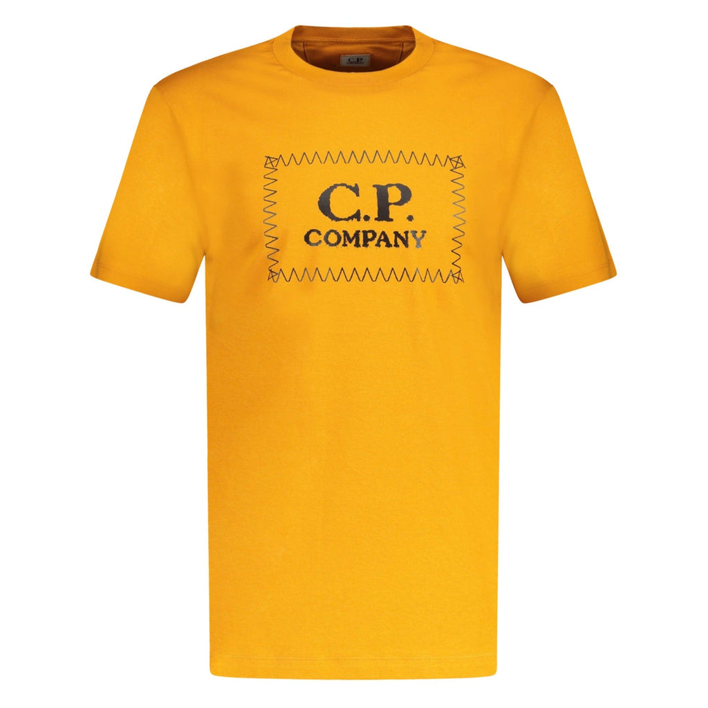 CP Company Stitch Print T-Shirt Orange - chancefashionco