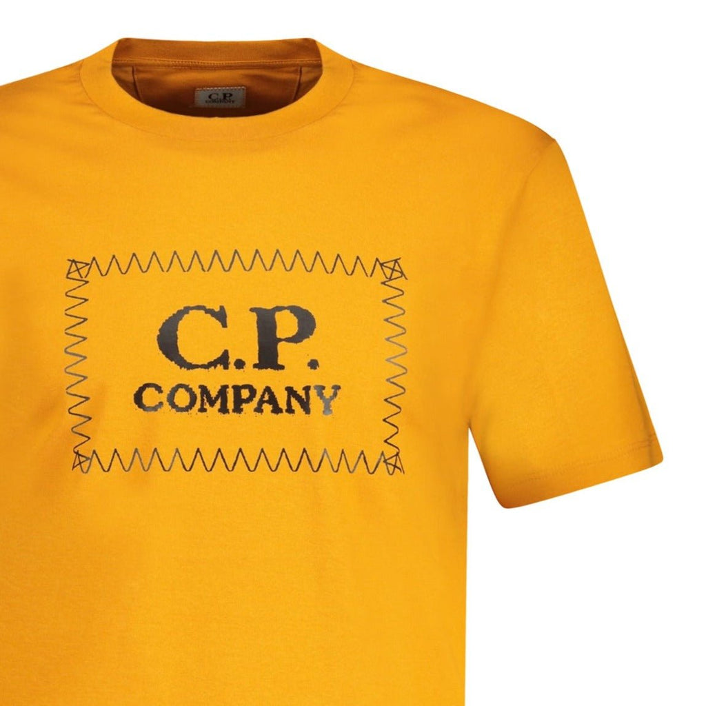 CP Company Stitch Print T-Shirt Orange - chancefashionco