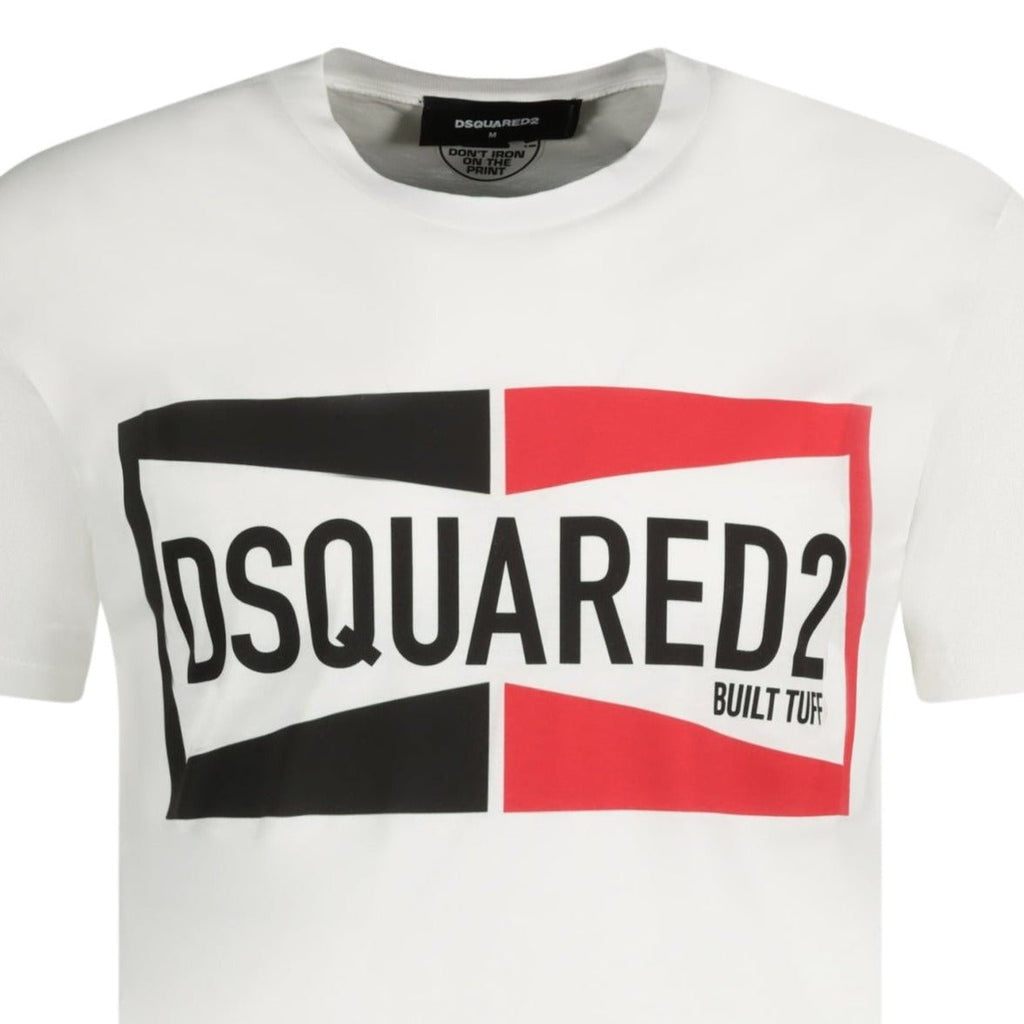 DSquared2 Logo Printed T-Shirt White - chancefashionco