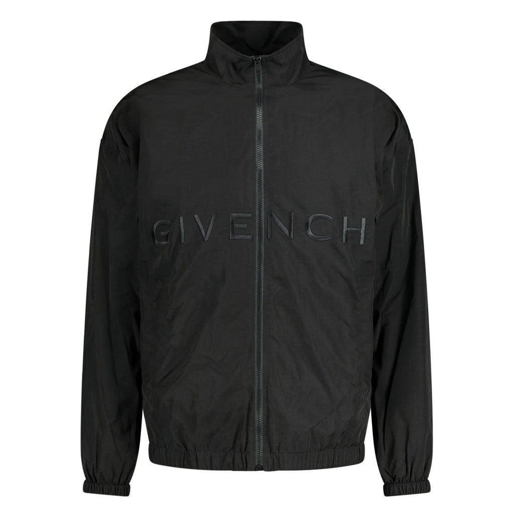 Givenchy Logo Embroidered Shell Jacket Black - chancefashionco