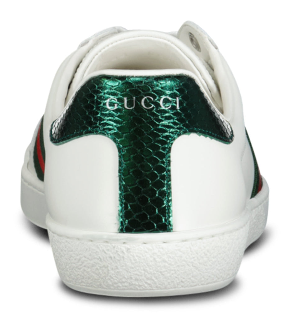 Gucci Ace Bee Logo Low Trainers - chancefashionco
