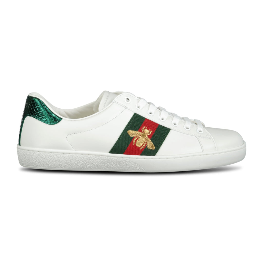Gucci Ace Bee Logo Low Trainers - chancefashionco