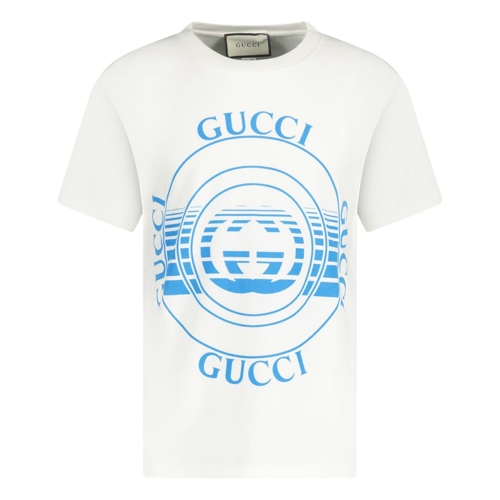 Gucci Oversized Print Logo T-Shirt White - chancefashionco