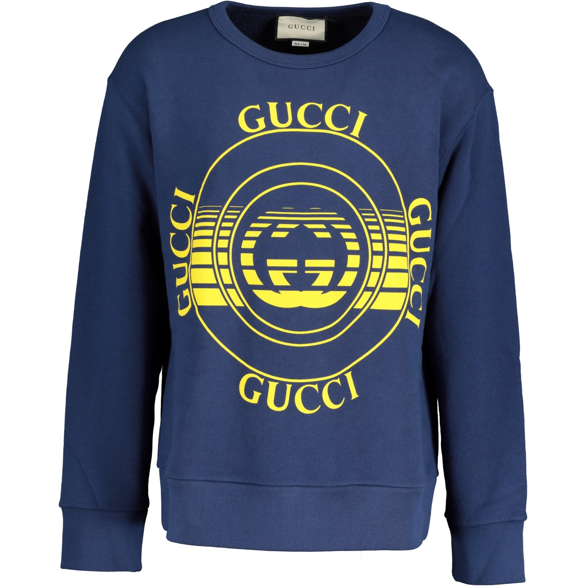 Gucci Record Print Sweatshirt Blue chancefashionco