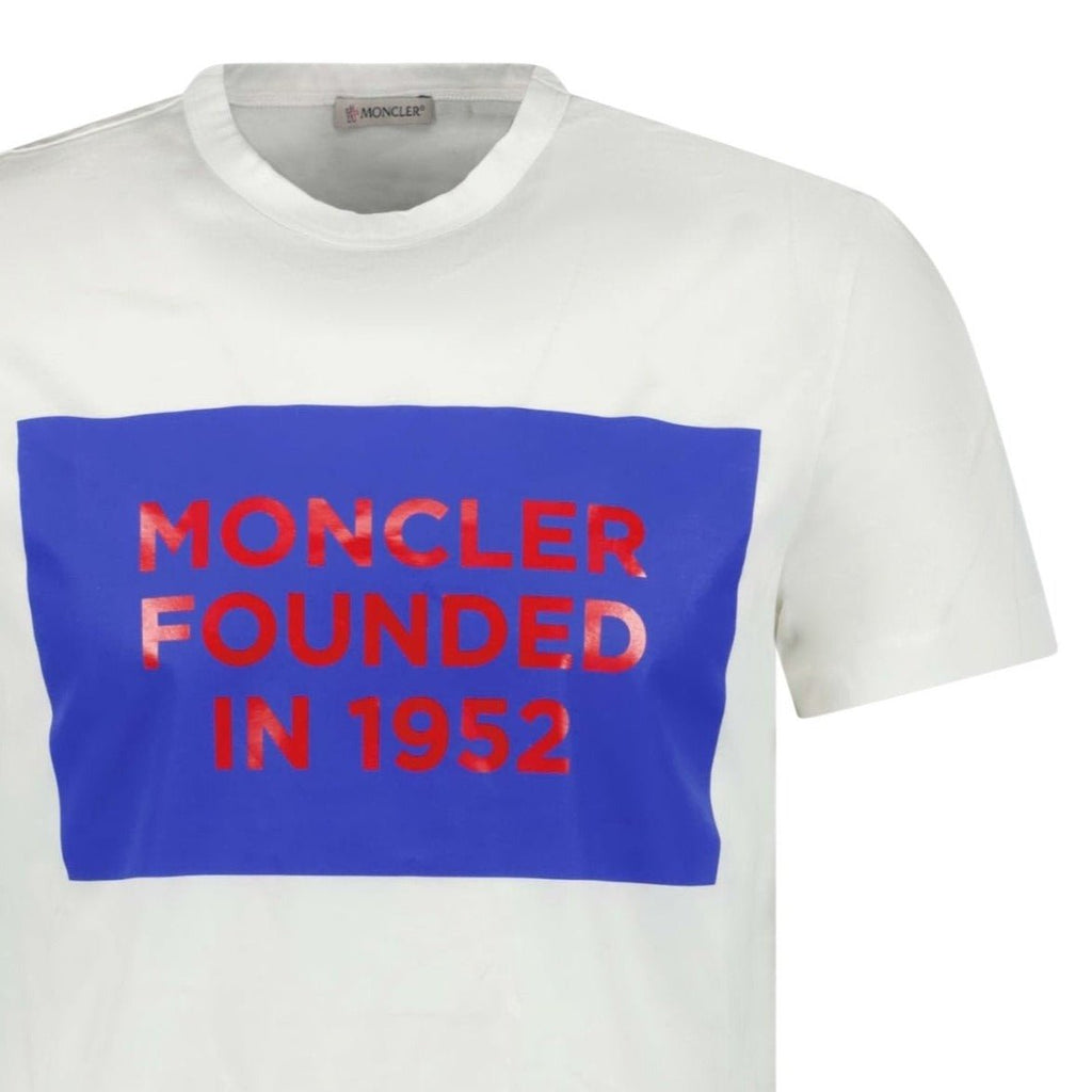 Moncler '1952' Printed T-Shirt White - chancefashionco